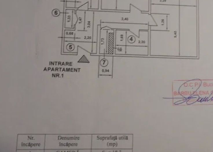 Apartament 2 camere decomandat bloc 1980 langa metrou Gorjului - Schiță 9