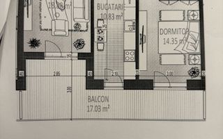 2 Camere - 72MP | Etaj 3/10 | Bloc Nou 2025 | Uverturii | Decomandat - Schiță 21