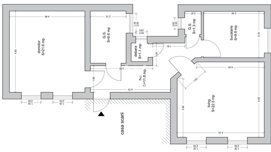 Apartament DECOMANDAT 2 camere - zona Centrala - Poză 14