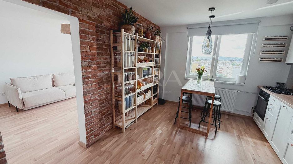 Apartament renovat complet, mobilat ,balcon 9 mp, view panoramic. - Poză 7