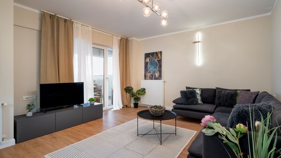 COMISION 0%-Parc Verdi Apt 3 cam superb 75mp, vedere lac, complet mobilat/utilat - Poză 4