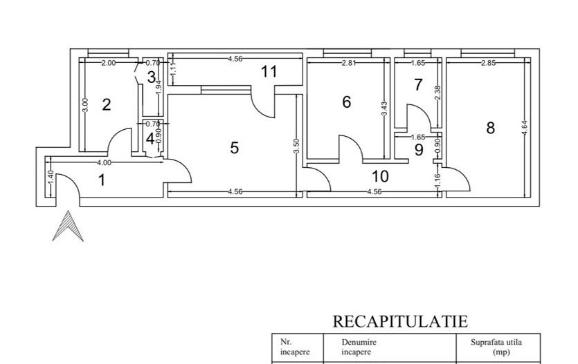 De vanzare - 3 camere 68mp - Apusului - 950m Metrou Gorjului - Schiță 9