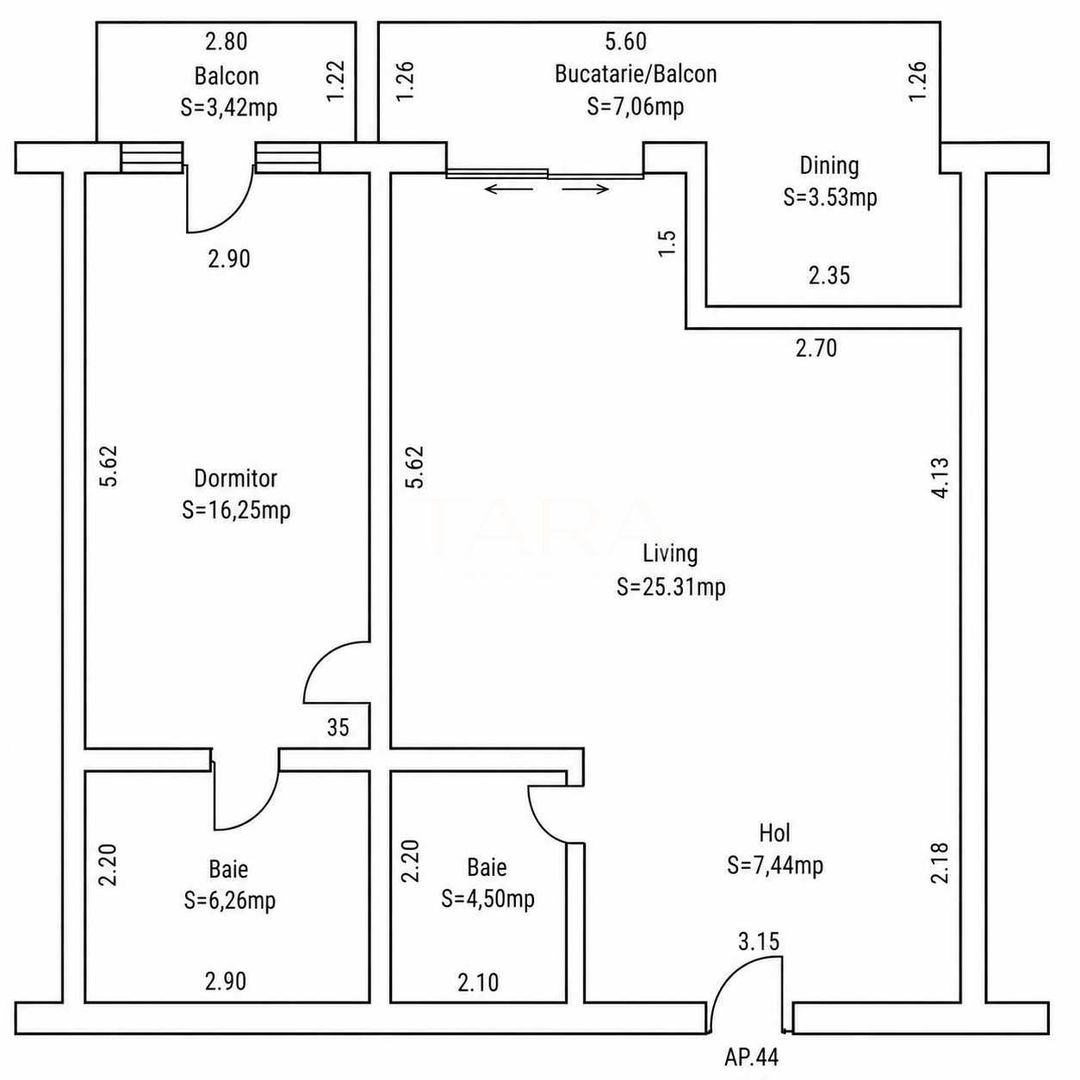 Apartament cu 2 camere, 2 băi, parcare, lângă Pădurea Făget. - Poză 8