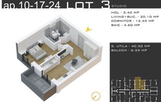 2 camere  -parcare inclusa -proiect nou -Pallady