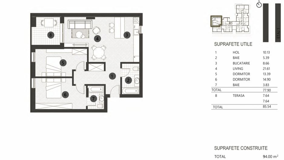 APARTAMENT 3 CAMERE | PROIECT BOUTIQUE | BARBU VACARESCU - Poză 8