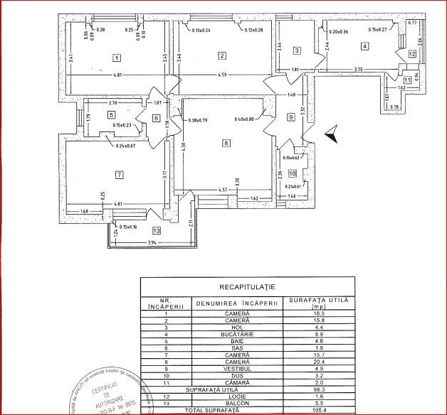 Apartament 4 cam, 30 m Calea Victoriei, 3 minute de Piata Victoriei. - Poză 4
