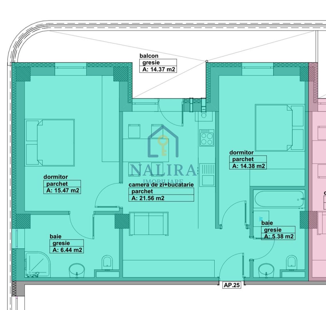 Vanzare apartament - 3 camere - bloc nou - Lupului - Poză 2