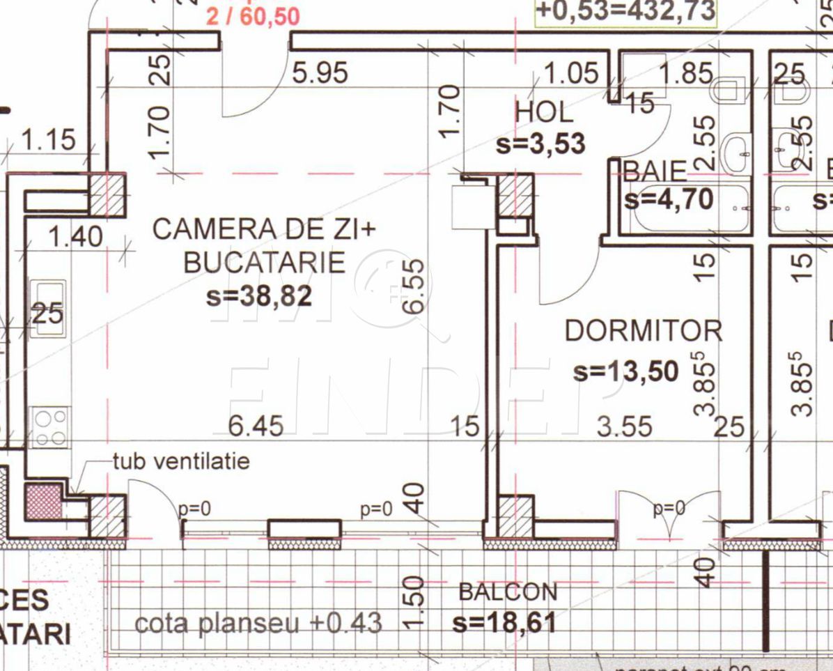 Vanzare apartament 2 camere Andrei Muresanu 61 mp utili - Poză 11
