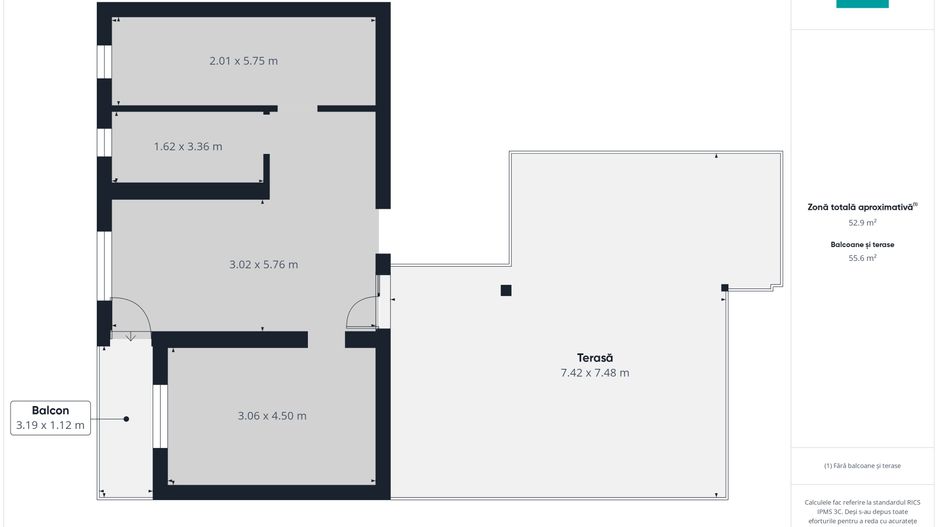 Penthouse cu terasă generoasă, în centrul Chișodei - Poză 6