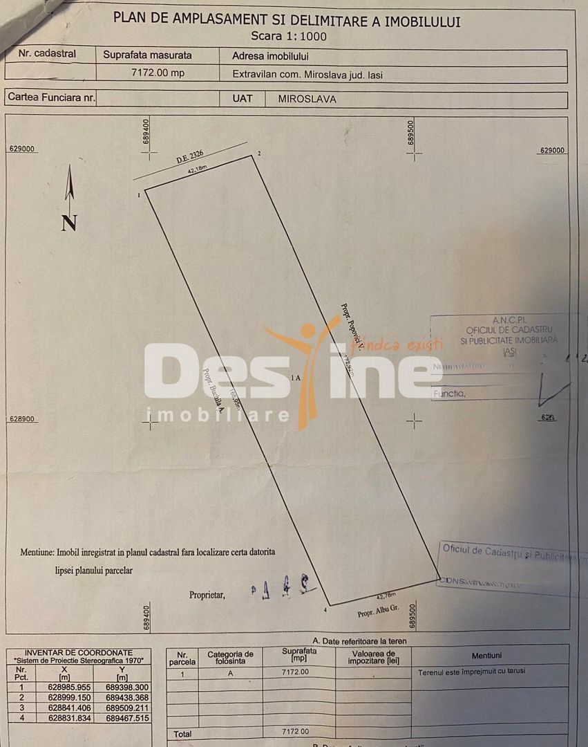 COMISION 0% Valea Ursului, TEREN EXTRAVILAN 7172 mp, 16 euro/mp - Schiță 3
