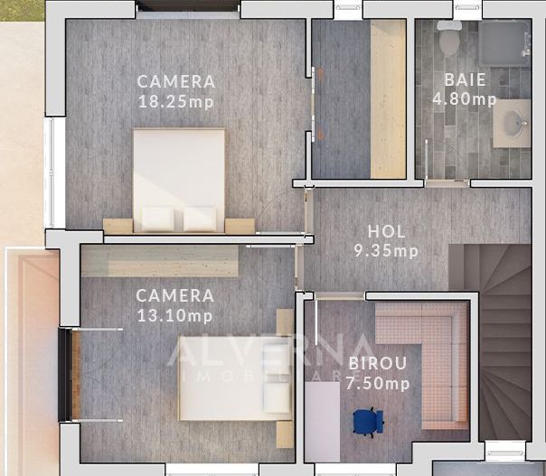 Casa duplex | 4 camere + 2 locuri de parcare | zona Floresti - Teilor - Schiță 16