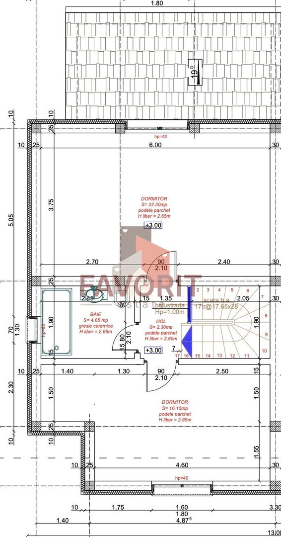 Duplex in Mosnita | La asfalt | Toate utilitatile | 4 camere - Schiță 21