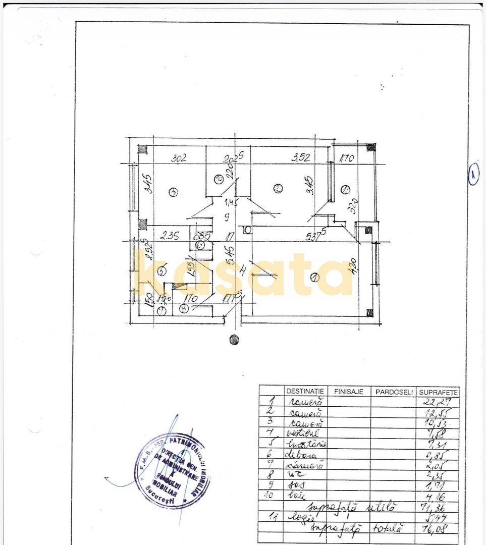 Apartament 3 Camere | Sebastian | Etaj Intermediar | Renovat | Boiler - Schiță 22