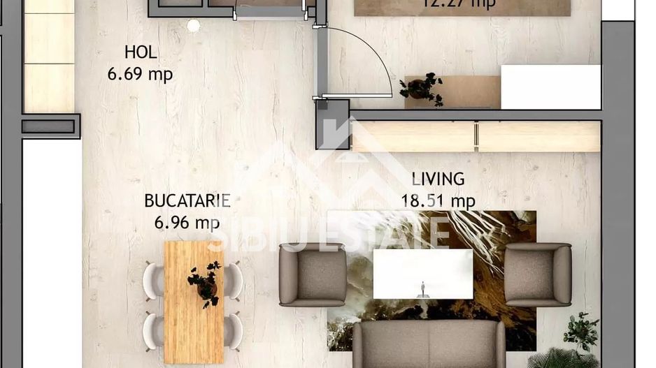 Apartament de vanzare cu 2 camere, etaj 3 bloc cu lift - Poză 1