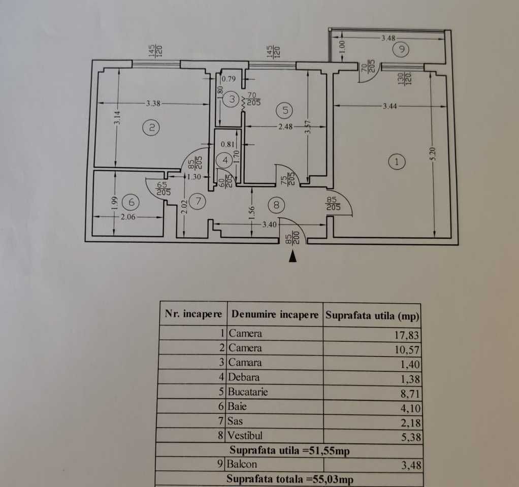 Apartament luminos 2 camere. Zona Tineretului. Cu  Centrala. Loc Parcare. - Poză 8