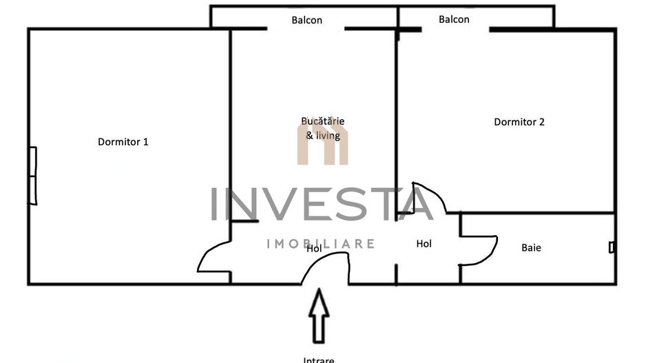 Apartament complet mobilat, 2 camere + 2 balcoane, Zorilor! - Schiță 7