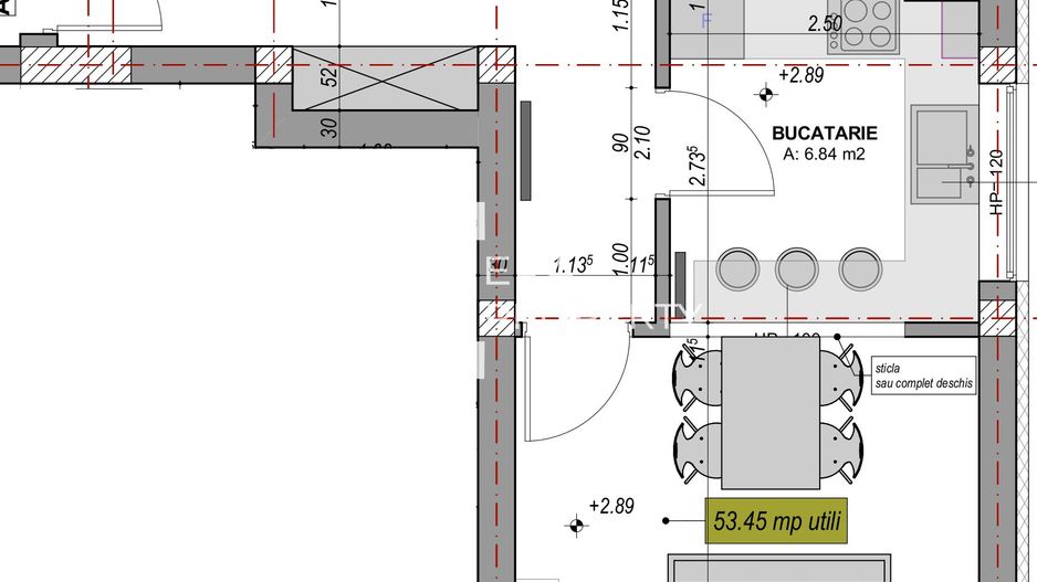 Apartament 2 camere LA CHEIE zona Aeroport Sibiu - Schiță 15
