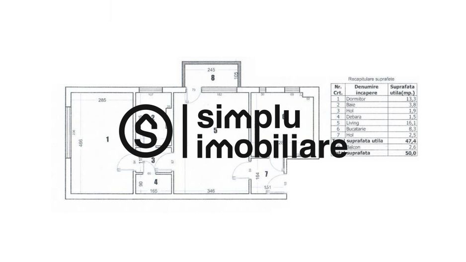 Apartament 2 camere Brazda lui Novac et 1/4 - Schiță 8