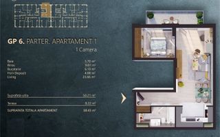 Apartament 2 camere bloc nou | Comision 0% - Poză 2