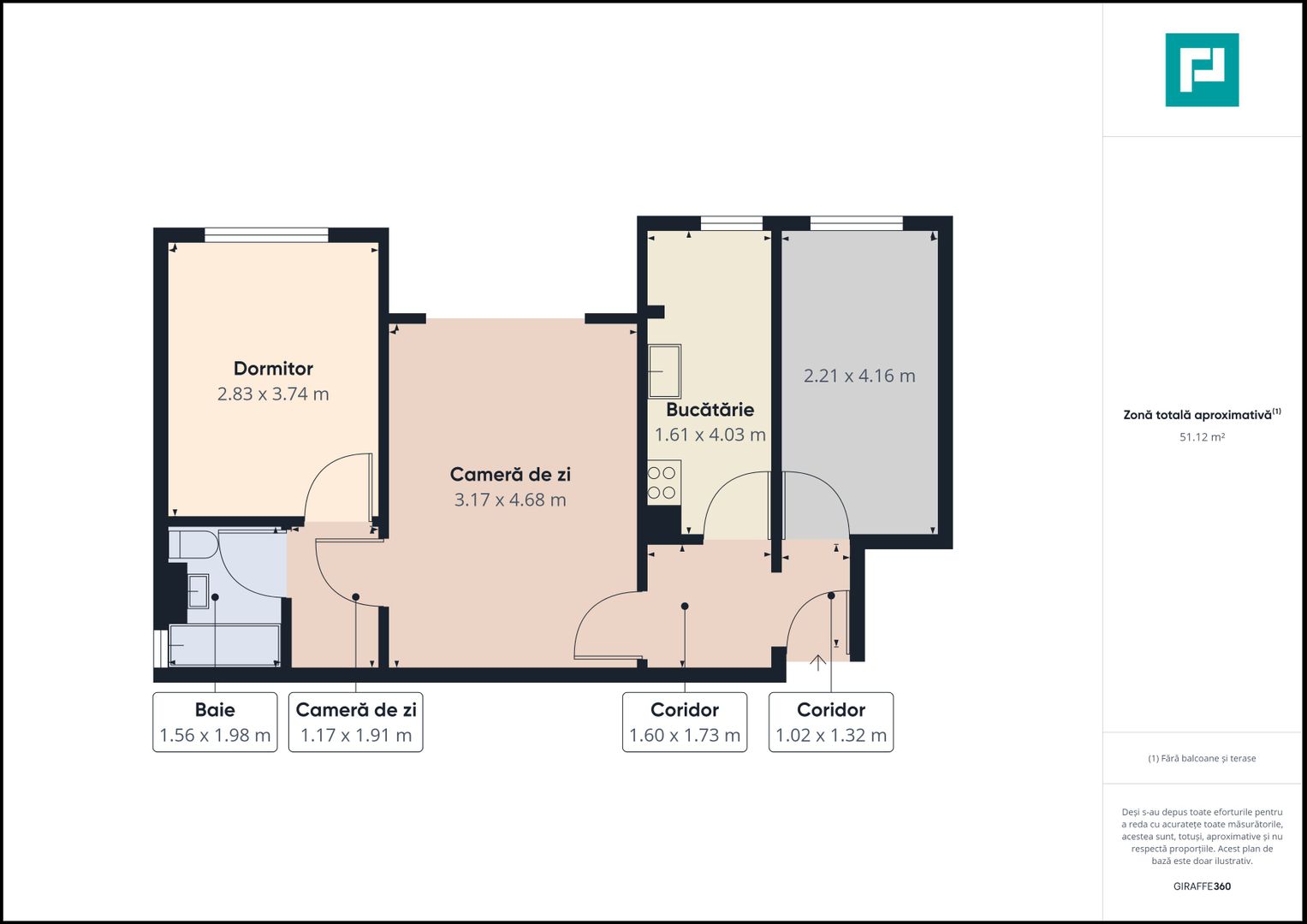Apartament cu 3 camere Vlaicu- Lebăda - Poză 7