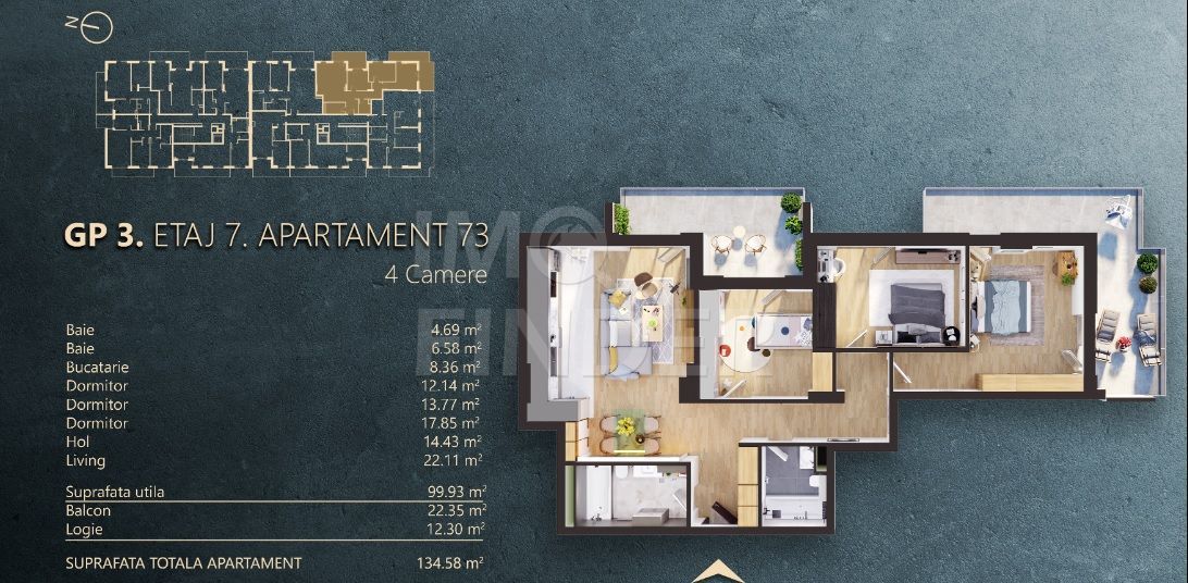 Apartament 4 camere, proiect Premium, la standard nZEB, zona Fabricii - Poză 2