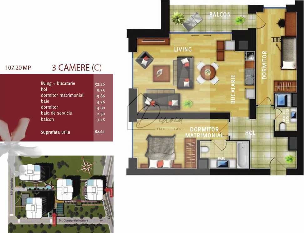 COMISION 0% I Apartament 3 camere Piata Alba Iulia I Bucuresti Mall - Poză 3