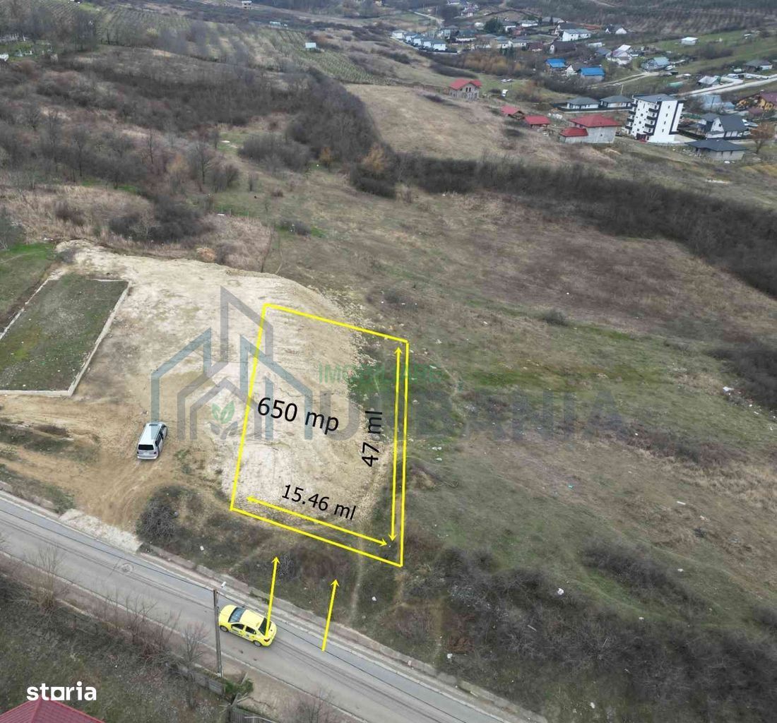 # De vanzare teren intravilan 650mp,asfalt,toate utilitatile - Poză 2