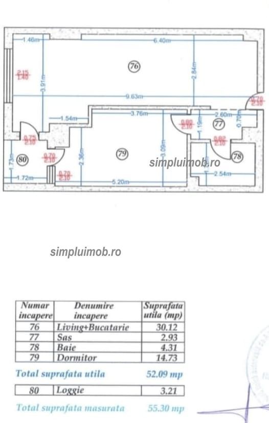 Piata Alba Iulia Apartament Renovat Bloc Nou - Schiță 4