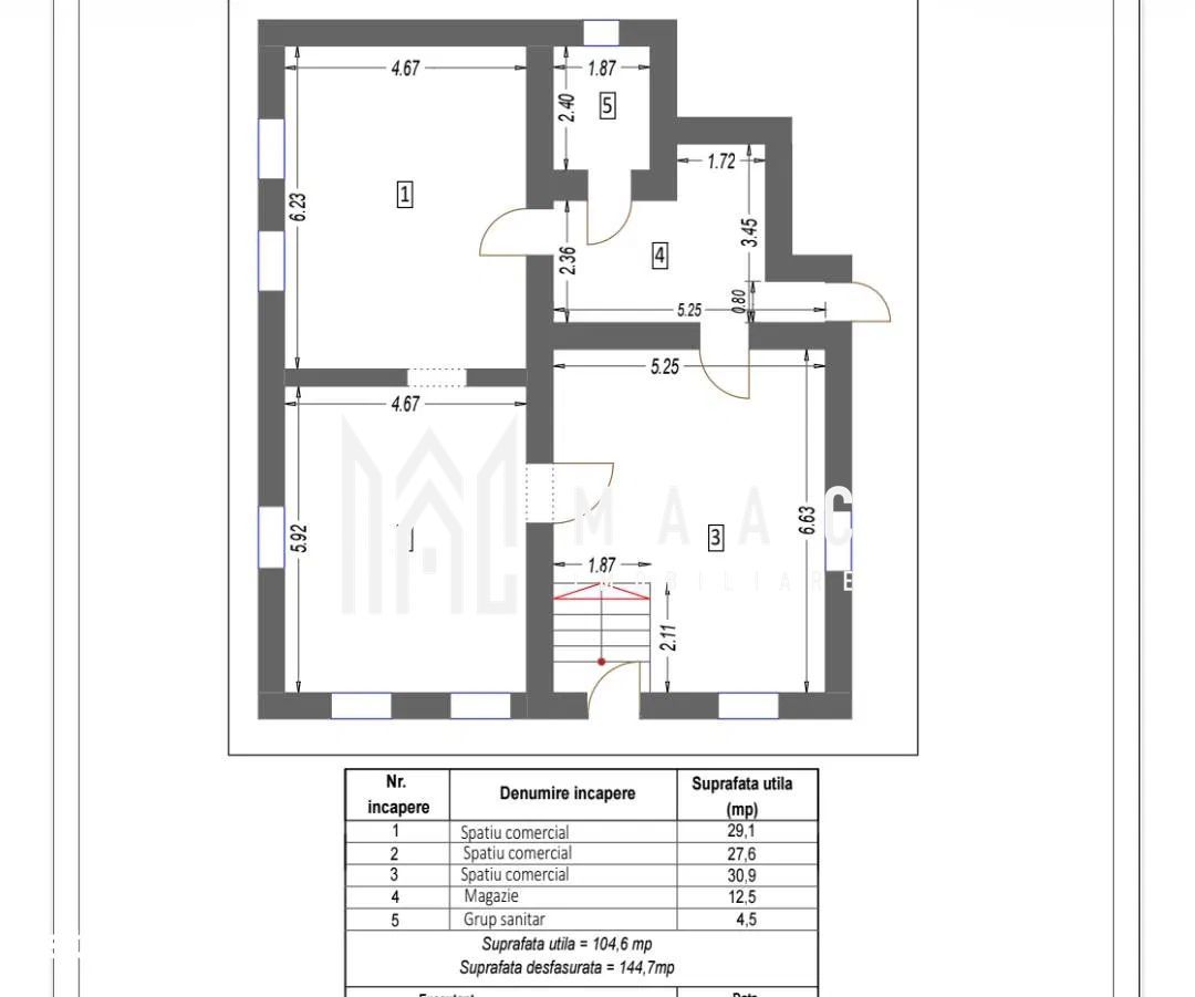 Spațiu comercial de închiriat | Piața Cibin, Sibiu | 105 mp utili - Poză 3