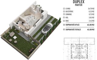 Vila  de tip duplex 4 camere Pompa Caldura Titan Pallady - Schiță 19