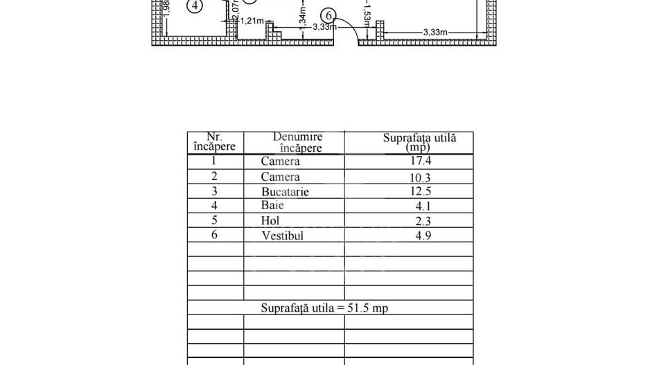 Apartament 2 camere decomandat  Metrou Obor Calea Mosilor - Schiță 14