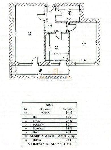 Apartament 2 camere decomandat | Gata de mutare | Biruintei - Popesti - Schiță 7
