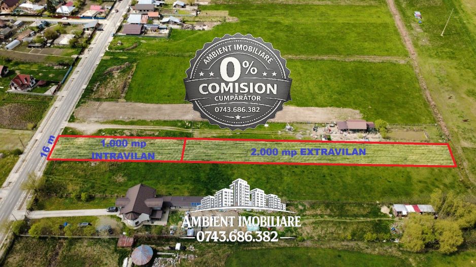 TEREN 1.000 mp intravilan + 2.000 mp extravilan, zona BRODOC; - Poză 2