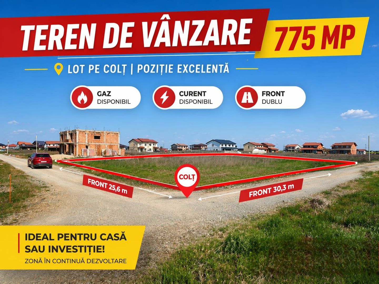 Teren cu super pozitionare-Sacalaz - Poză 1