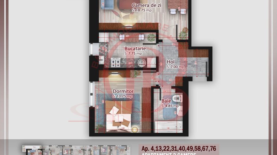 2 camere cu terasa Titan Pallady Metrou Nicolae Teclu - Schiță 2