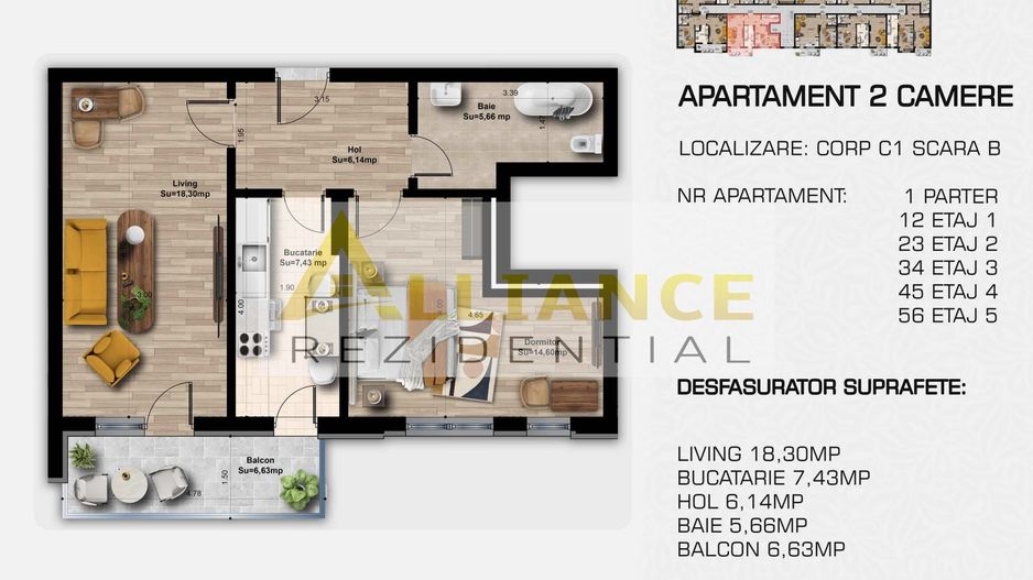 COMISION 0 | 2 camere decomandat | Metrou Berceni | Direct Dezvoltator - Poză 5