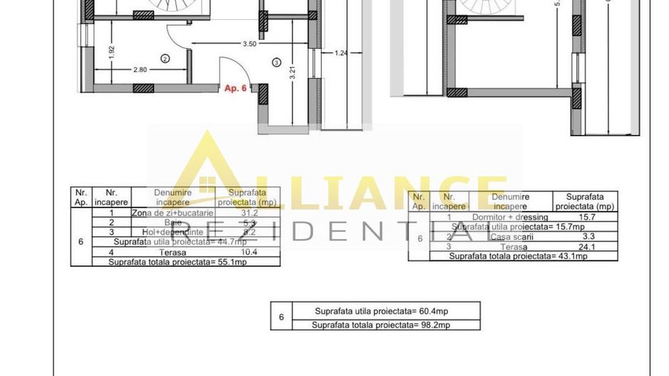 Apartament 2 camere + scara interioara + terasa 34MP | Zona Berceni - Poză 10