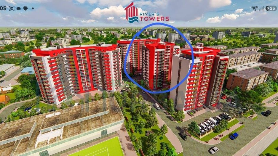 Apartament 2 camere, 70 mp, River's Towers, Iași – 400 EUR/lună - Poză 8