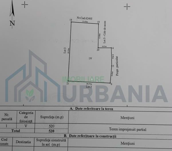 Teren intravilan 808 mp in comuna Tutora, judetul Iasi - Poză 2