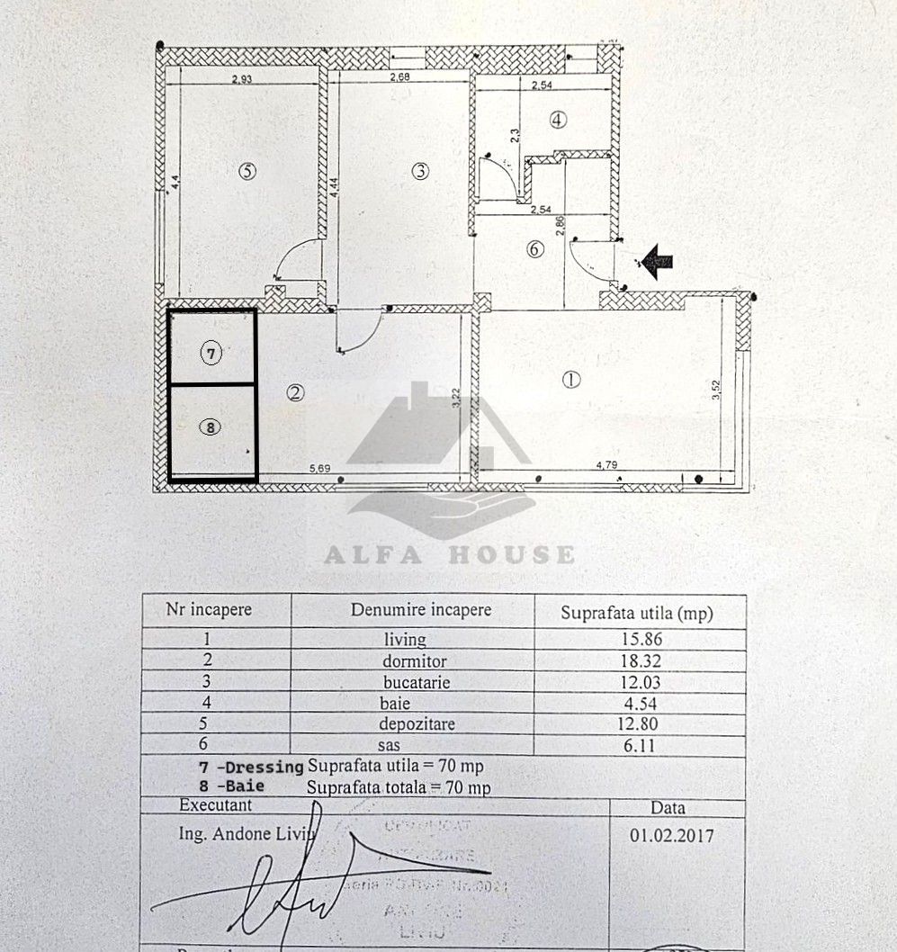 Oportunitate - Apartament cu trei camere in vila, zona Tractorul 70 mp - Poză 23