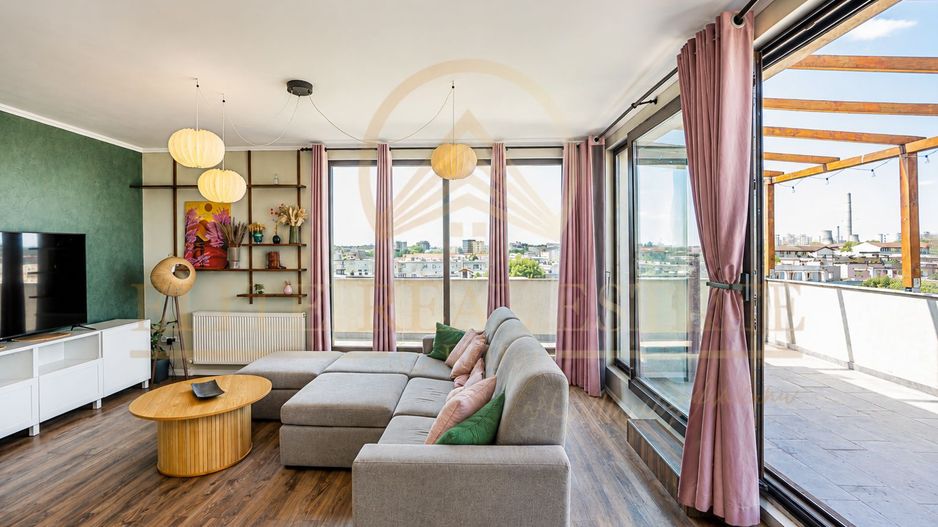 Penthouse 3 camere, 100 mp, Terasa 50 mp, Lift direct in apartament - Poză 1