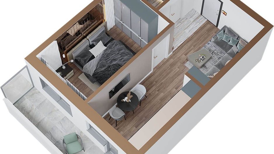 Apartament 2 camere Living+ Bucatarie 50 mp Copou 100500 euro - Poză 5