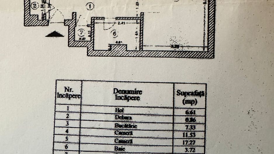 Apartament 2 camere centrala proprie bloc 1978 anvelopat zona Pacii - Schiță 10