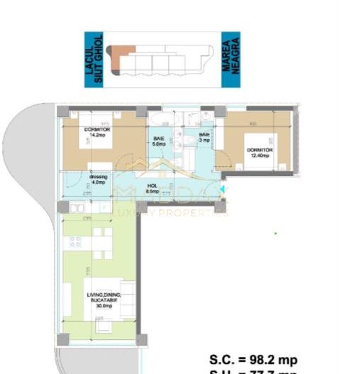 Apartament LUX***Vedere catre MARE***Complex cu piscina//MAMAIA - Poză 22
