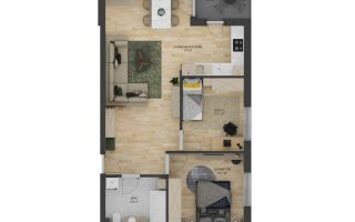 Apartament 3 camere intabulat LA CHEIE-Doamna Stanca/Selimbar - Schiță 10