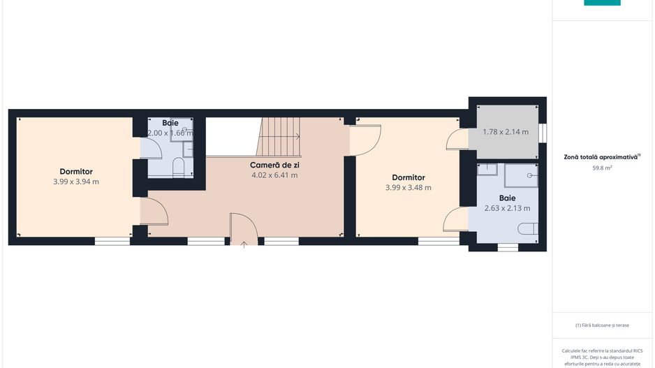 Apartament spațios cu 3 camere, zona centrală - Poză 26