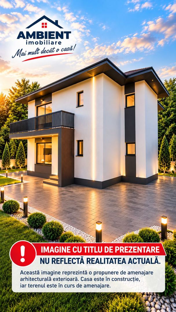 VILĂ P+1E modernă, finisată ”LA CHEIE” , teren 530 mp,  VASLUI, zona LAC DELEA; - Poză 2