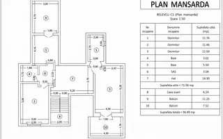 Vila cu piscina, 6 camere, 254mp utili, 815mp teren, com. Berceni - Schiță 18