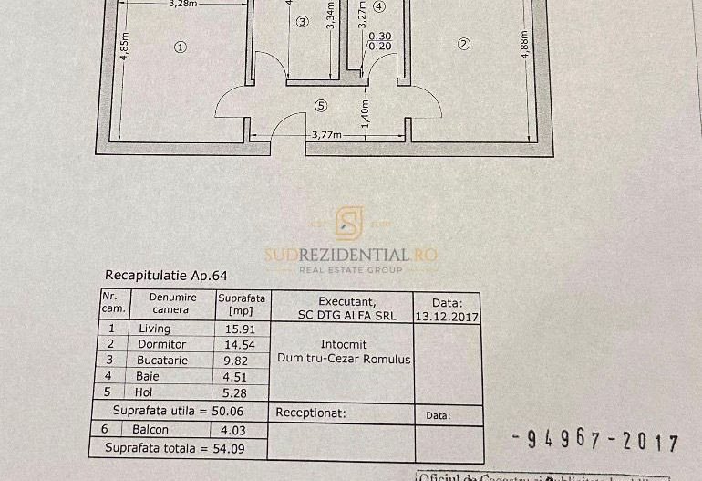 Apartament 2 camere decomandat, gata de mutare, Bd. Metalurgiei - Schiță 7