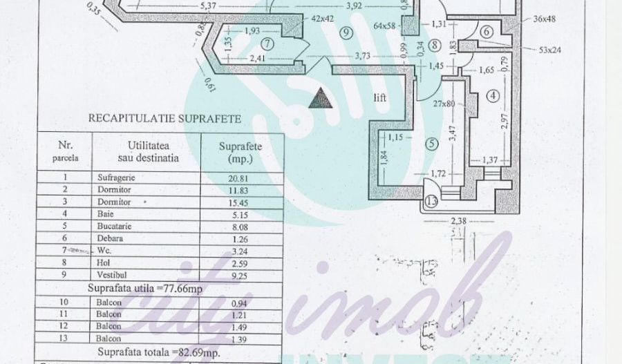 3 camere Unirii -Libertății | Vedere Parlament & Catedrală | Bloc 1992 - Poză 4